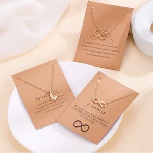 NEW Necklace Gift Bundle Set of Three Gold Tone